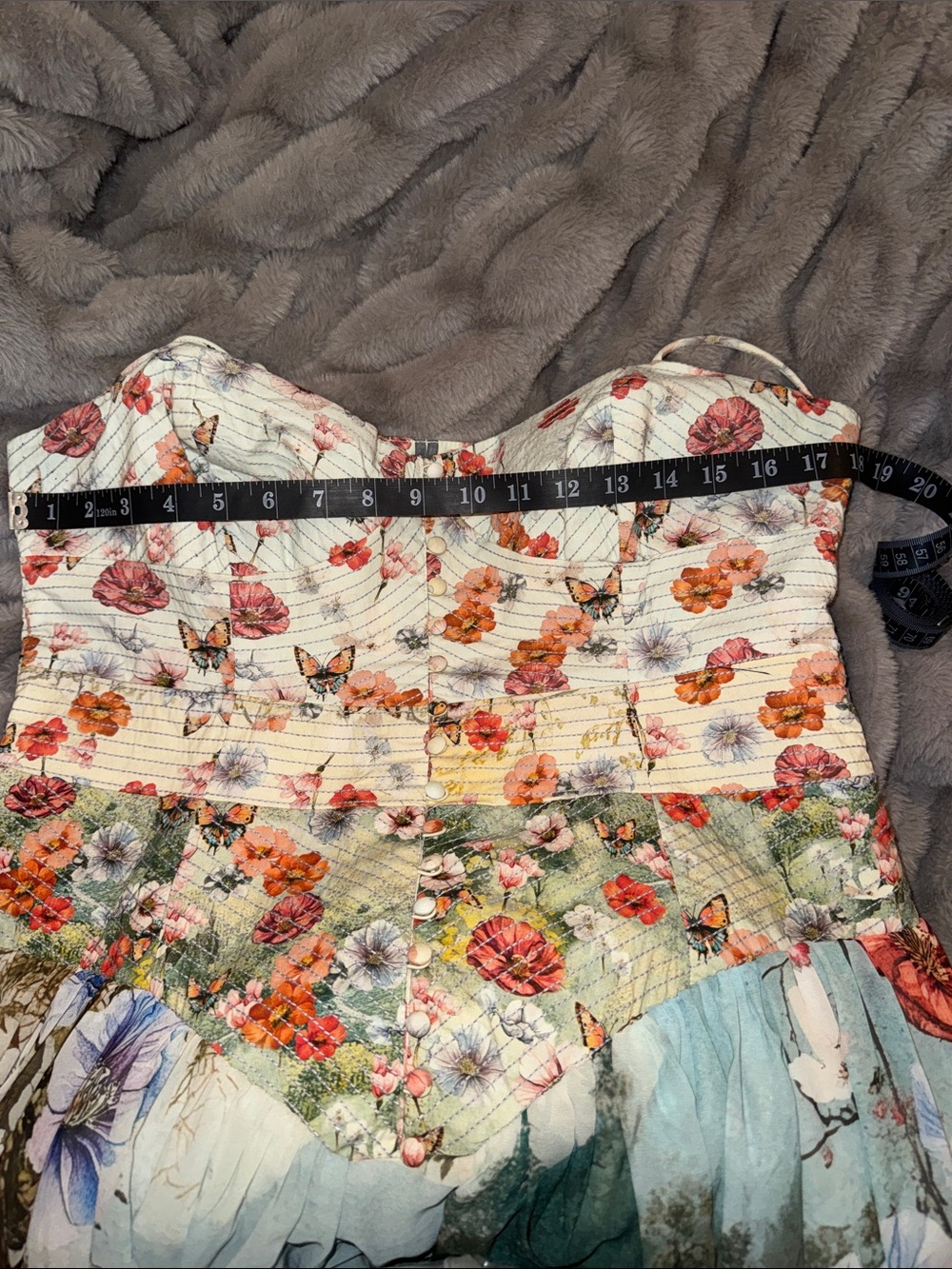 Anthropologie Floral & Butterfly Midi Dress - Multicolor - Picture 14 of 16